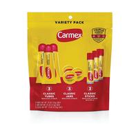 Carmex Classic Medicated Lip Balm 9-Count Variety Pack (3 Tubes, 3 Sticks, 3 Jars) with Cocoa Butter & Menthol - SPF Lip Care - B0DHR5VZX1