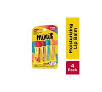 Carmex Daily Care Minis Moisturizing Lip Balm Tubes with SPF 15, Strawberry, Cool Mint, Wild Berry and Peach Mango Lip Balm Pack - 0.18 oz ea, 4 Ct