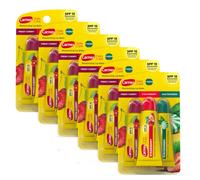 Carmex Daily Care Moisturizing Lip Balm Tubes with SPF, Fresh Cherry, Strawberry and Wintergreen Lip Balm Pack, 0.35 OZ - 6 Packs of 3