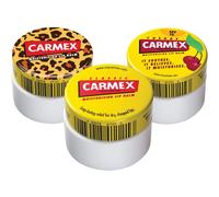 Carmex Lip Balm Pot Mixed Pack of 3 (Cherry, Classic & Wild)