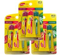 Carmex Moisturizing Lip Balm 3 Tubes Assorted Flavor Fresh Cherry Strawberry Wintergreen 3 Pack