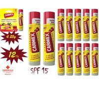 CARMEX STRAWBERRY LIPBALM STICK 4.25g - SPF15 - 12pk BRAND NEW - ORIGINAL PACK