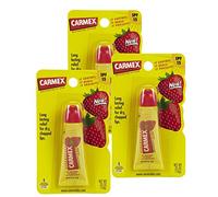 Carmex Strawberry Tube SPF15 10g - PACK OF 3.