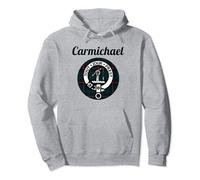 Carmichael Clan Scottish Name Coat Of Arms Tartan Pullover Hoodie
