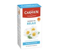 Carmien | Relax Tea | 20 Tea Bags | Caffeine Free | Sugar Free | Improves Sleep | Natural Ingredients | Stress & Anxiety Relief | Calming | Herbal | Camomile | Rosehip & Hibiscus | Carmien Relax Tea