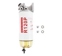 CARMOCAR 30 Micron Diesel Fuel Filter Water Seperator Hand Primer Pump M16*1.5