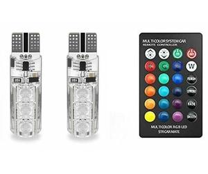 CarModShop 501 W5W T10 194 RGB Colourchange LED Interior Bulbs Remote Control