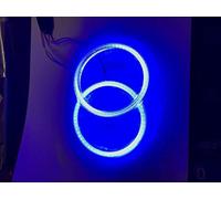 CarModShop COBRING#80MM-Yx4 4x COB LED Headlight Rings Halo Angel Eyes Xenon Universal High Power Bright 80mm Yellow