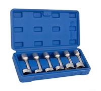 CARMOTTER 6pcs L-Type Diesel Injector Line Socket Wrench Set 12-19mm for Fuel Line Removal and Common Rail Injection Nut Repair in Tight Spaces