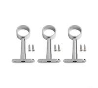 CARMOTTER Round Chrome Support Bracket for Wardrobe Rail Rod Socket, 25mm Diameter, Adjustable 79-108mm Zinc Alloy Garment Rack Hardware(3PCS Type A)