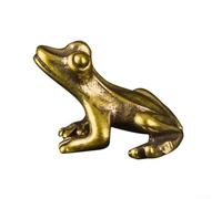CARMOTTER Small Brass Frog Figurine Ornament Delicately Crafted Copper Tea Pet