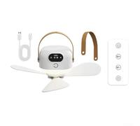 CARMOTTER Small Ceiling Fan for Bedroom with Remote - Cordless Table Fan USB Powered Quiet Cooling for Office 8x9x11.3cm(Charging)