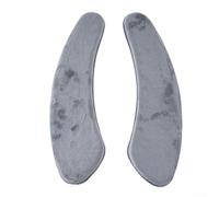 CARMOTTER Soft Washable Toilet Seat Cover Pad for Bidet Use, 2-Pack Gray Thick Flannel with Memory Foam, Fit Round and Square Toilets