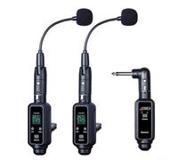 CARMOTTER Wireless UHF Microphone System, 570-590 MHz, 16-Channel, Low-Latency <6ms, 800mAh, for Saxophone/Trumpet/Eruhu Live Performance(1 IN 2)