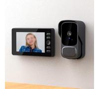 CARMOTTER Wireless Video Doorbell, Smart Doorbell Security Intercom Video Camera Door Bell Door for RING, 4.3 Inch Screen Door Monitor, 2.4G Connection