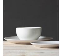 Carnaby Islington 12Pc Dinnerware Porcelain White Set Dishwasher Microwave Safe