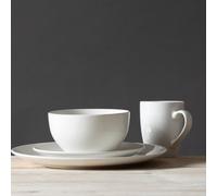 Carnaby Islington 16Pc Dinnerware Porcelain White 4 Person Dinner Set 16 Piece Dishwasher Microwave Safe