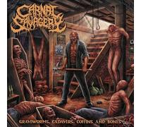 Carnal Savagery - Graveworms, Cadavers, Coffins And Bones (clear Blood Red)