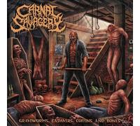 CARNAL SAVAGERY - GRAVEWORMS, CADAVERS, COFFINS AND BONES (CLEAR BLOOD RED) [VINYL]