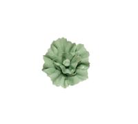 Carnation, 2.36", Mini Ceramic Fridge Magnet with Artificial Flowers, Handmade 3D Floral Refrigerator Magnet for Kitchen, Storage Cabinet (Light Green)