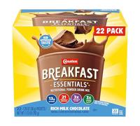 Carnation Breakfast Essentials Complete Nutrition Drink Powder, Rich Milk Chocolate, 22 Count