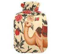 Carnation Camel Cute hot Water Bottle with Soft Cover, 2L Warm Water Bottle for Bed for Menstrual Cramps, Menstrual Cramps, Menstrual Cramps