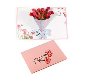Carnation Charm 3D Pop-Up Floral Greeting Card