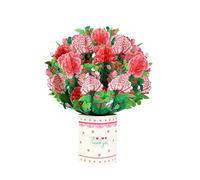 Carnation Charm 3D Pop Up Greeting Card