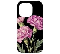 Carnation Flower Scientific Name Vintage Illustration Flora Case for iPhone 15 Pro