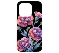 Carnation Flower Scientific Name Vintage Illustration Flora Case for iPhone 15 Pro