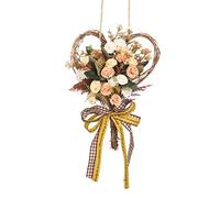 Carnation Flower Wreath Garland Artificial for Mother'S Day Decoration Party Champagne Color