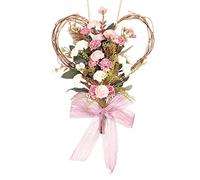 Carnation Flower Wreath Garland Artificial for Mother'S Day Decoration Party Pink