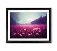 Carnation Flowers H1022 Framed Print for Living Room Bedroom Home Office Décor, Wall Art Picture Ready to Hang, Black A2 Frame (64 x 46 cm)