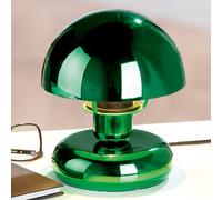carnation iron mushroom table lamp in shiny green