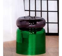 carnation iron side table in shiny green