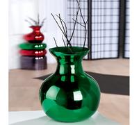 carnation iron vase in shiny green