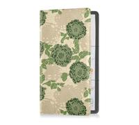 Carnation Lace Olive Green and Sand Premium Leather Car Registration and Insurance Holder Vehicle Glove Box for Any Car, Truck, Motorcycle, Trailer or Boat