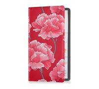Carnation Lace Scarlet Pu Leather Car Registration & Insurance Card Holder Truck Accessories for ID, Driver's License, Key Contact Information Cards