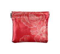 Carnation Lace Scarlet Women PU Leather Coin Purse Fancy Mini Cosmetic Case for Women Boys Girls