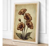Carnation Studies Botanical Canvas Wall Art Print 36x24 Inch