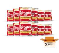 Carnation Sweetened Condensed Milk 397g - Pack of 12 | Rich & Creamy Baking Ingredient | Ideal for Fudge, Caramel, Desserts, Tea & Coffee
