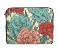 Carnations of Red Colors Laptop Sleeve 12inch Laptop Protective Case for Women Men Shockproof Computer Cover Portable Notebook Briefcases Computer Carrying Bag Lap Top Protector Compatible with Notebo
