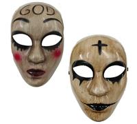 Carnavalife Purge Anarchy Purge Mask, Durable Vent Mask, Horror Mask, Halloween Mask for Adults, Rabbit God and Cross, Statue of Liberty
