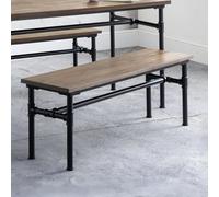 Carnegie Elm Wood Industrial Bench