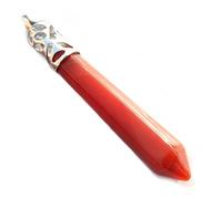 Carnelian Crystal Stone Necklace - Carnelian Pendant for Women (Hollow)