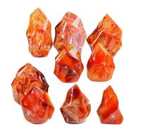 Carnelian Torch Crystal - Natural Red Agate Flame Carving, Perfect for Home Decorators and Collectors,100-150g