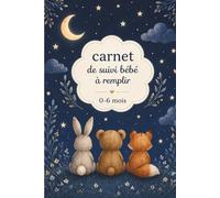 Carnet bébé naissance 0 à 6 mois: Suivi journalier du nourrisson (repas, sommeil, couches, humeur) | Cahier pratique parents petit format 15,24 x 22,86 cm | Idée cadeau naissance | 200 pages
