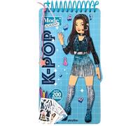 Carnet créatif Mode Academy K-pop (avec un bracelet): Avec 200 stickers