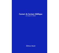 Carnet de lecture biblique
