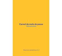 Carnet de mots de passe: Botin personnel - Répertoire alphabétique A-Z